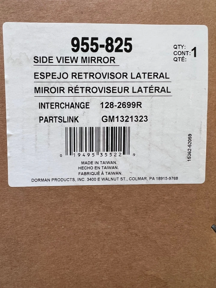 NUEVO espejo retrovisor lateral derecho Dorman 955-825 para GMC Envoy Chevy Trailblazer 2006 Foto 1 de 1