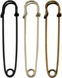 Kipokalor 12Pcs Extra-Large 4Inch Steel Safety Pins - Blankets, Skirts, Kilts, C - Picture 1 of 12