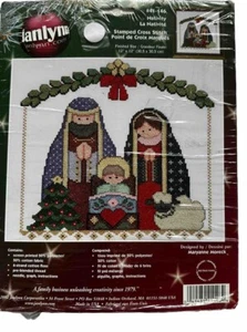 Janlynn Weihnachten Krippe gestempelt Kreuzstich Kit ~ 12"x12" fertig ~ USA ~ Neu - Bild 1 von 6