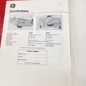 John Deere 41 and 48 Rotary Mowers Operator's Manual OM-M49677 issue C9 Lawn - Picture 1 of 6