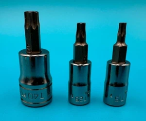 Snap-On Torx Bit Socket Set - T15 T25 T40 - 1/4" & 3/8" - FTX40E TTX25E TTX15E - Bild 1 von 5