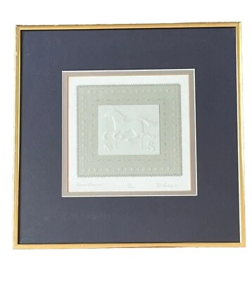 Betsy Veness Artista Prueba Costura en Relieve Obra de Arte Caballo Firmado Marco Numerado Foto 1 de 4