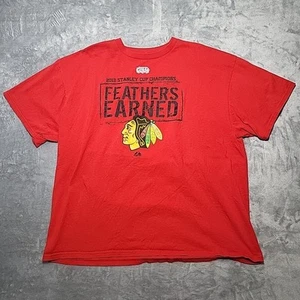 Majestic Shirt Men's 2XL Red Chicago Blackhawks 2013 Stanley Cup Champions - Picture 1 of 9