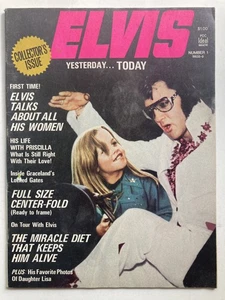 ELVIS PRESLEY & LISA 1975 IDEAL MAGAZINE #1 ELVIS AND HIS WOMEN With POSTER - Picture 1 of 1