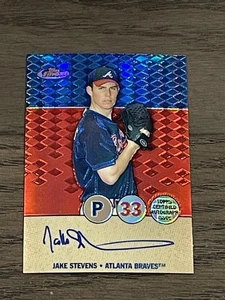 2005 Topps Finest Autograph Refractors Jake Stevens #FA-JST Atlanta Braves - Bild 1 von 2
