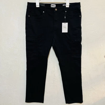 Pantalones DKNY Para Hombres Talla 36x30 Stanton Calce Ajustado Ultimate Stretch Negros 5 Bolsillos Foto 1 de 4