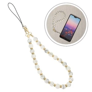 Beaded Phone Lanyard Wrist Strap Beaded Phone Charm Beaded Phone Lanyard - Afbeelding 1 van 12