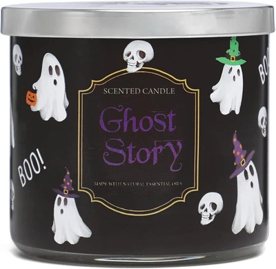 Halloween Candles, Pumpkin Spice Scented Candle for Halloween Ghost Decor, 3 Wic - Image 1 of 4