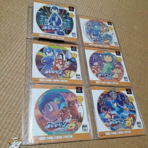 Lot 6 Rockman Megaman 1 2 3 4 5 6 set PS1 Playstation1 Tested Japanese used - Picture 1 of 10