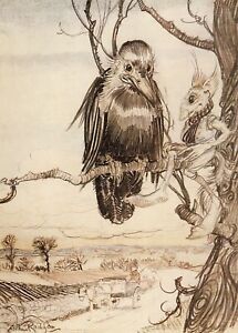 Arthur Rackham, Crow Book of Pictures, Wall Art Print Picture Poster 