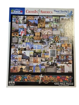Rompecabezas completo White Mountain Cross In America 1000 piezas Foto 1 de 3