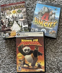 Kung Fu Panda, Sid Meier's Civil (PC, 2005)  & 4 Sim City Deluxe Edition Home - Picture 1 of 4
