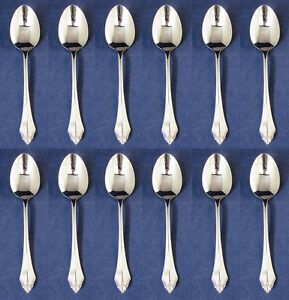 SET OF TWELVE - Oneida Stainless Flatware - KENWOOD Oval Soup / Place Spoons NEW