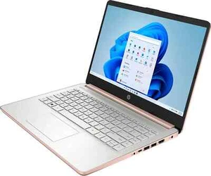 Nueva Laptop HP 14" HD Intel Celeron N4120 16GB 128GB eMMC Cámara Oficina 365 W11 Dorada - Imagen 1 de 10