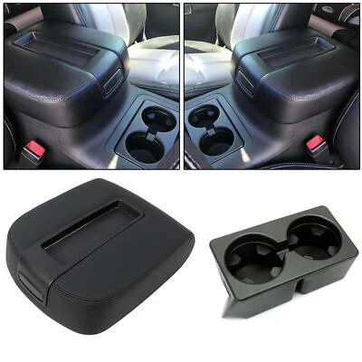 Conjunto de tapa de reposabrazos de consola central delantera + portavasos para Silverado Sierra 07-14 Foto 1 de 4