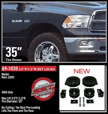 Kit de elevación ReadyLift 69-1030 2,5" SST - Dodge Ram 1500 4x4 2009-2012 Foto 1 de 2