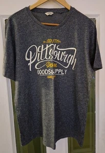 Next - Men's South Pittsburgh Denim Goods & Supply Grey Flex T-Shirt Size Large. - Picture 1 of 5