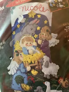 BUCILLA FILZSTRUMPF SET ~ BABY JESUS ~ NEU IN VERPACKUNG ~ 2001 ~ 84584 - Bild 1 von 3