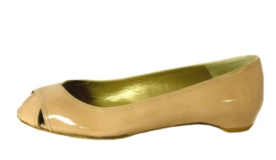 STUART WEITZMAN EXFLAT ADOBE ANILINE OPEN-TOE FLAT SZ 9.5, RETAIL $365 - Image 1 of 4