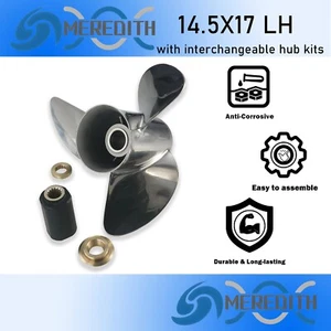 14.5"x17" Stainless Steel Boat Prop for JOHNSON 90and Up HP,15 Spline Tooth,LH - Picture 1 of 2