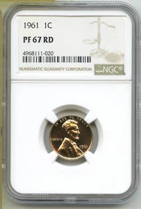 1961 Lincoln Proof Cent Penny NGC PF67 RD Certified - Philadelphia - J488 - Picture 1 of 2