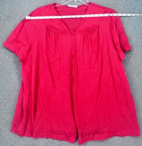 Camisa de noche roja Vanity Fair de colección para mujer hecha en EE. UU. talla XXXL (3X) - Imagen 1 de 11