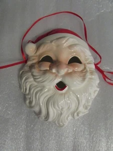 ENCANTADORA CERÁMICA SANTA CLAUS MÁSCARA DECORACIÓN LOGOTIPO ETIQUETA DE PAPEL ORIGINAL - Imagen 1 de 3