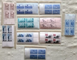 60er Jahre verschiedene Blöcke mit 4 nummerierten Briefmarken postfrisch - Lot von 10 - postfrisch - Bild 1 von 6
