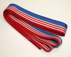 5 Yards 7/8" Grosgrain Ribbon * Red White & Blue * Stars & Stripes American Flag - Picture 1 of 2