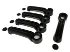 Fit 2007-2018 Jeep Wrangler Side Door Tailgate Handle Add-on Cover Painted Black