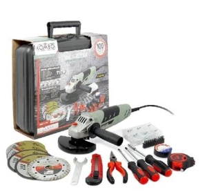 KOMBO KIT SEMRIGLIATRICE ANGOLARE 710W IN VALIGETTA 100 PEZZI - Foto 1 di 4