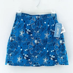 N.Y.L. Skort NWT Blue Floral size L, Skirt Length 17" with 10.5" Length Shorts - Picture 1 of 13