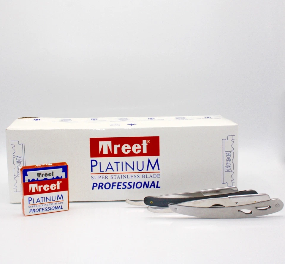 5000 hojas de afeitar Treet Platinum Professional de un solo filo + 2 navajas de afeitar de metal gratis Foto 1 de 4