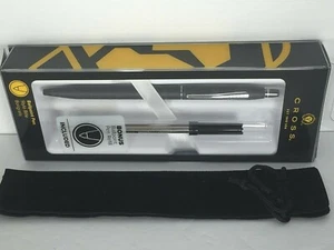 CROSS MATTE BLACK CLICK BP INK PEN & PEN POUCH (HOLDER) IN BOX #AT0622-102 - Picture 1 of 4
