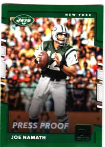 2017 Panini Donruss #206 Joe Namath Green Press Proof - Picture 1 of 1