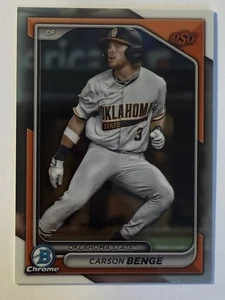 2024 Bowman Draft Chrome Carson Benge Non Auto College Image Variation #BDC-28 - Picture 1 of 2