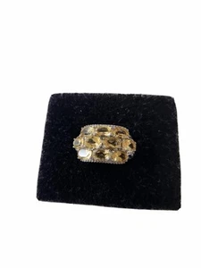 Brasilianischer Citrin Cluster Ring. Größe 7 Edelstahl - Bild 1 von 9