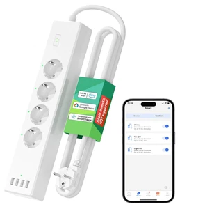 Meross WLAN-Steckdosenleiste 4-fach mit USB – Smart, HomeKit - Bild 1 von 1