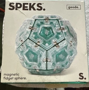 SPECS Geode Magnetic Fidget Sphere Pentagons 12-Piece Set - Green Teal Preowned - Picture 1 of 11
