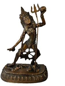 7 3/4 Inch Old Tibetan Buddhism temple Bronze Vajravarahi Buddha statue - Picture 1 of 17