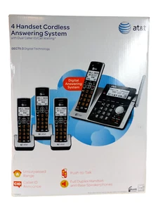 AT&T CL 83463 4 Handset Cordless Answering System W/Caller ID New in Box - Picture 1 of 6
