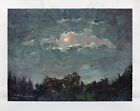 Night landscape Original painting IMPRESSIONISM Oil on panel by A Onipchenko