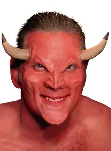 Teufelsmaske zum Ankleben - Halloween Fasching - Diese Teufelsmaske zum Ankleben - Bild 1 von 2