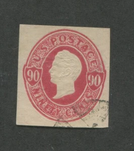 1870 United States Stamped Envelope Stationary #U105 Used Canceled Cut Square - Picture 1 of 2