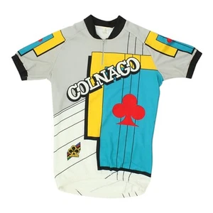 Colnago Mens Grey Half Zip Cycling Jersey | Vintage 90s Bikewear Sportswear VTG - Picture 1 of 3