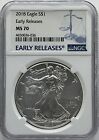 2018 American Silver Eagle Early Releases Ngc Ms70