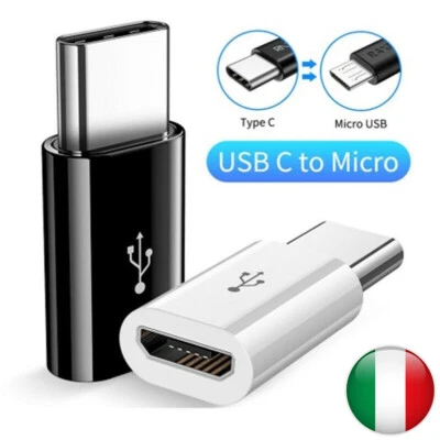 Adattatore da Type C Tipo C 3.1 maschio a Micro Usb femmina Convertitore Dati  - Immagine 1 di 4