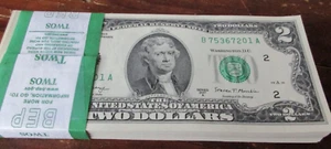 GRADUATION SPECIAL - 3 - 2 $ Dollar Scheine in fortlaufenden Zahlen - perfekt - 6 $ GESICHT - Bild 1 von 2