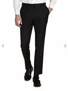 Burton Menswear London Big And Tall Black Essential Tailored Fit Suit Trouser - Picture 1 of 4