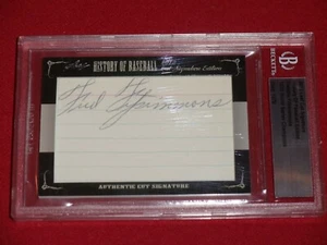 2012 Leaf Cut Signature Freddie Fitzsimmons Beckett Auth History of Baseball - Picture 1 of 2
